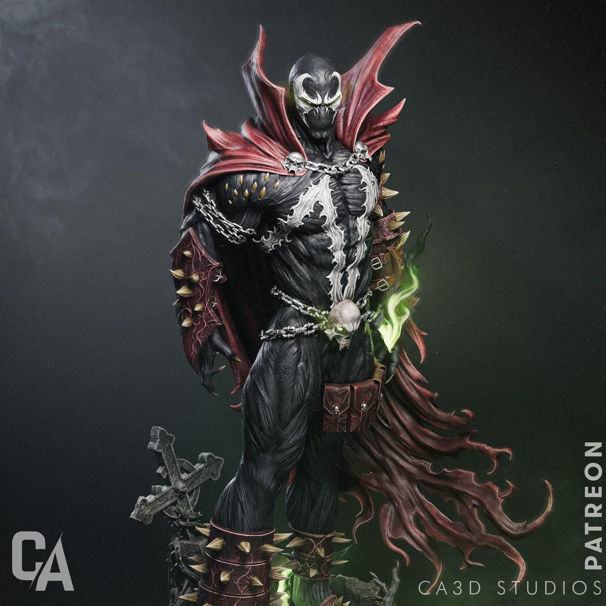 Spawn NSFW 3D Printed Statue – Mature Supernatural Comic Anti-Hero Resin Collectible, Made to Order for Adult Collectors