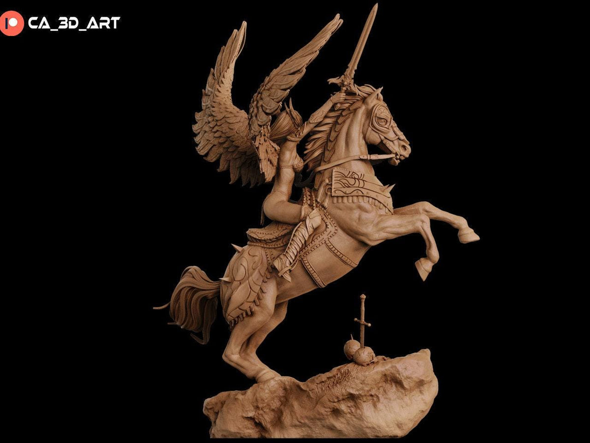 Valkyria NSFW 3D Printed Statue – Mature Norse Shieldmaiden Resin Collectible, Made to Order for Adult Collectors & Fans