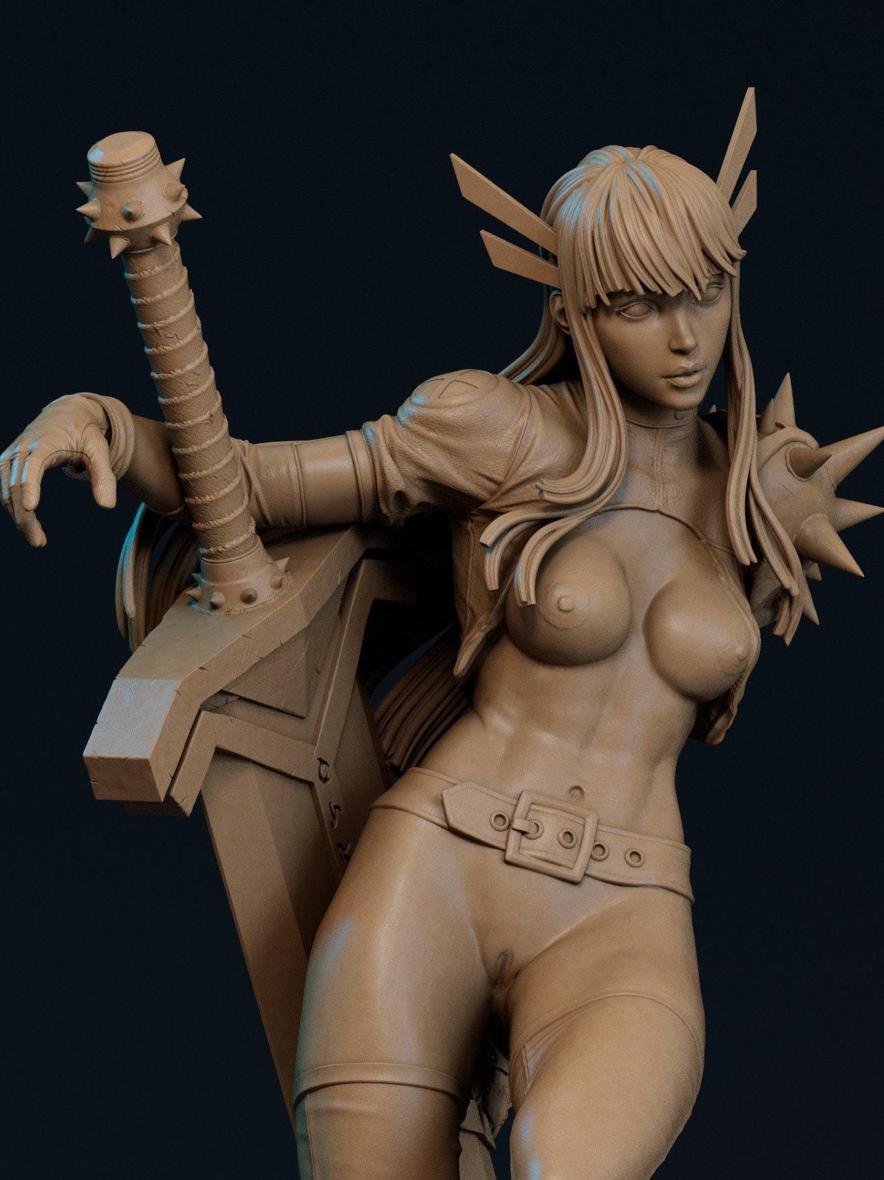 Magik 3D Printed Collectible Miniature Statue: X-Men Heroine Figure
