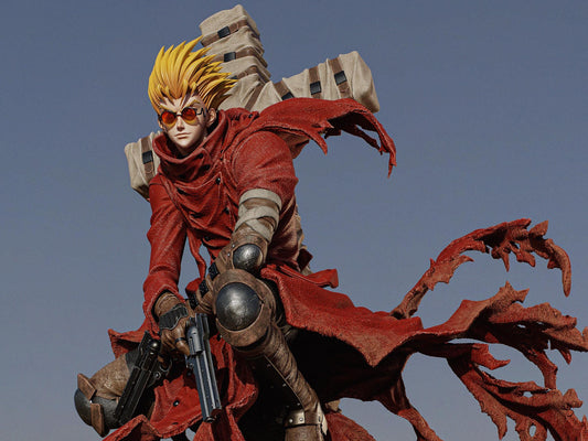 Vash the Stampede Collectible Statue Hand-Painted 3D Resin Figure - Ready-to-Display Humanoid Typhoon, Trigun Memorabilia, Angel Arm Art