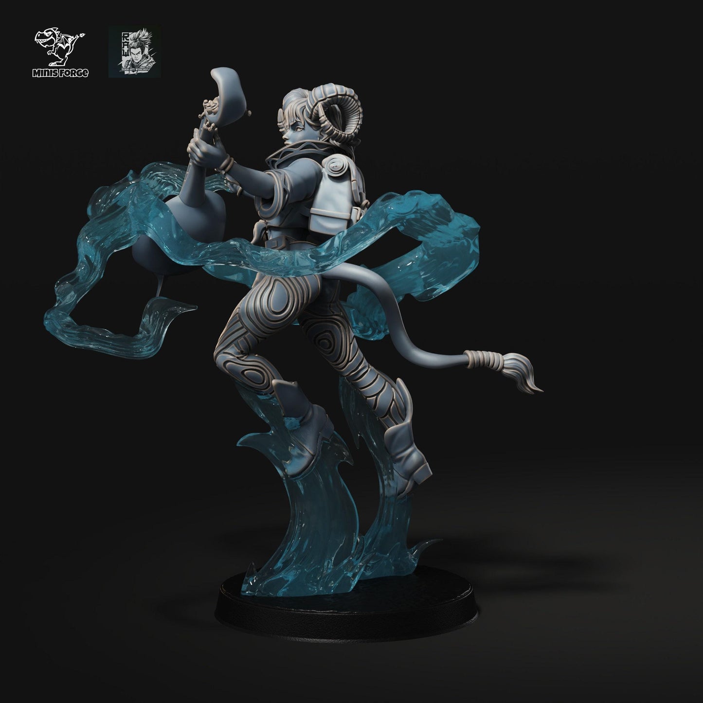 Shainda Tiefling Bard: A Captivating 3D-Printed Miniature for DnD, Pathfinder, and Tabletop Adventures 35 mm