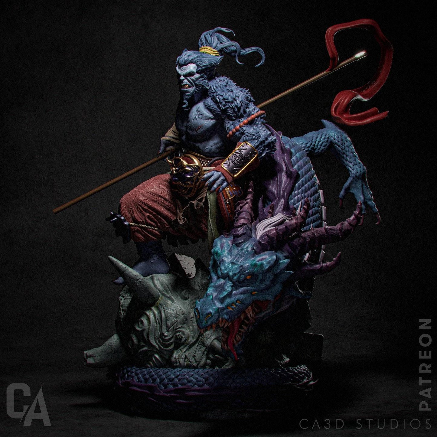 Samurai Beast X-Men 3D Print Figure: Premium Collectible Statue for Marvel & Mutant Fans