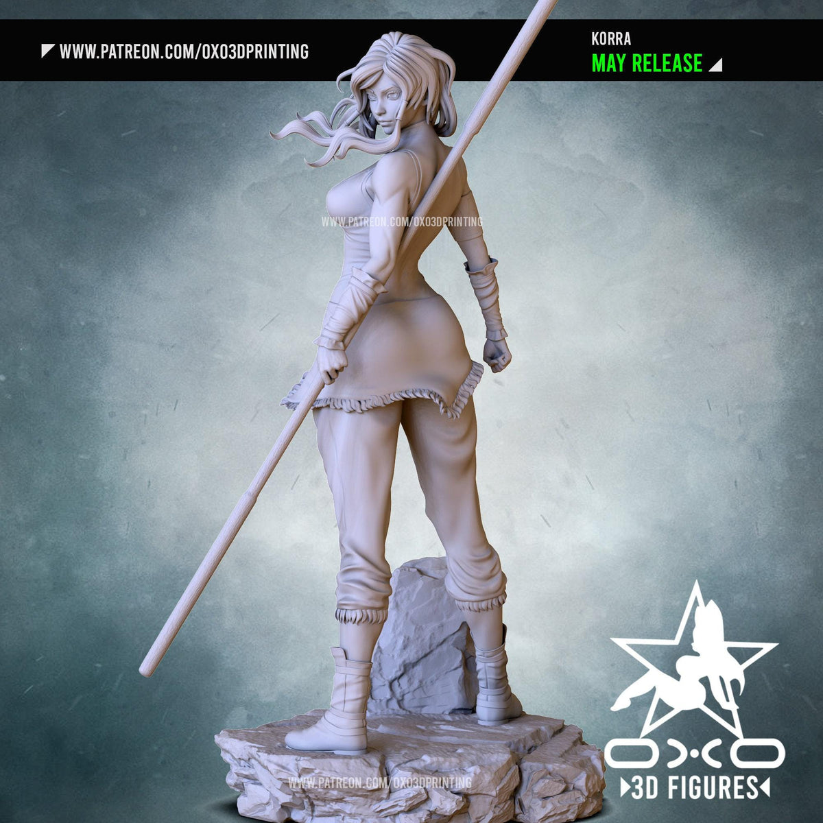 Korra NSFW 3D Printed Statue – Mature Avatar Bender Warrior Resin Collectible, Made to Order for Adult Collectors & Fans