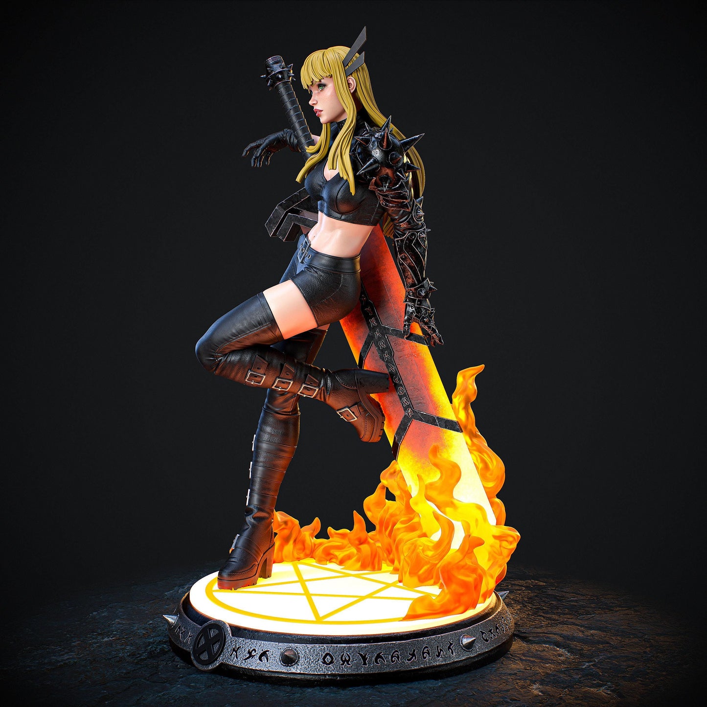 Magik 3D Printed Collectible Miniature Statue: X-Men Heroine Figure