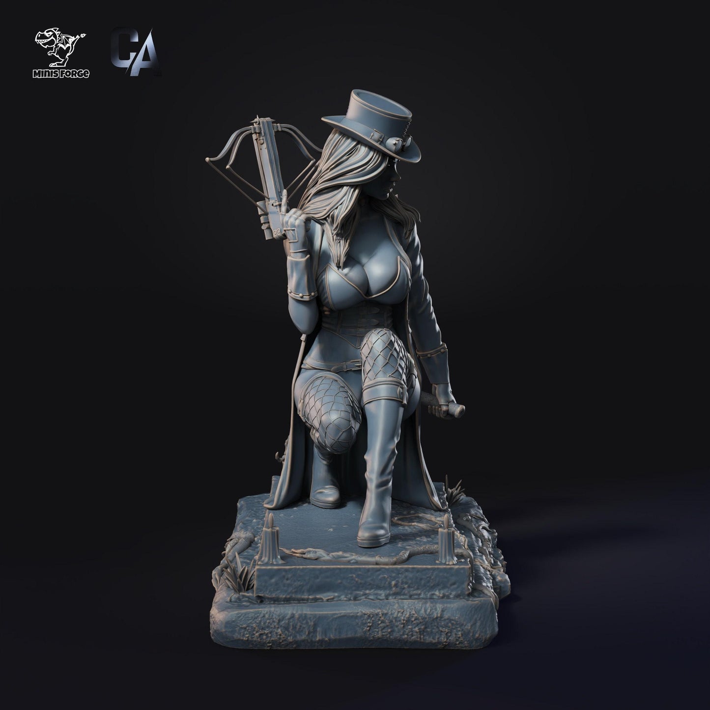 Liesel van Helsing 3D Printed Collectible Statue: Exquisite Monster Hunter Figure for Fans