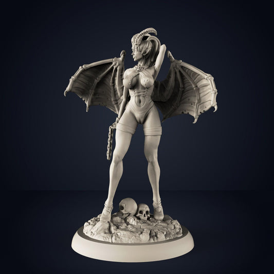 Exclusive Lilith the Succubus 3D Printed Statue: Alluring NSFW Mythology Collectible Figure - Adult Art