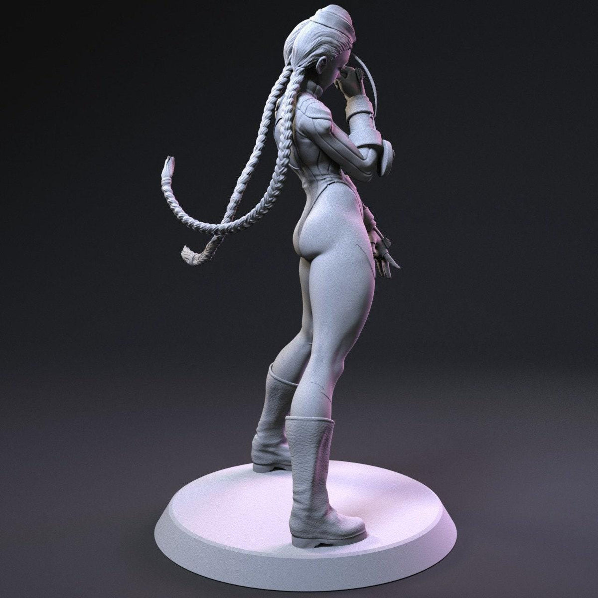 Cammy NSFW 3D Printed Statue – Mature Street Fighter Icon Resin Collectible, Made to Order for Adult Collectors & Fans