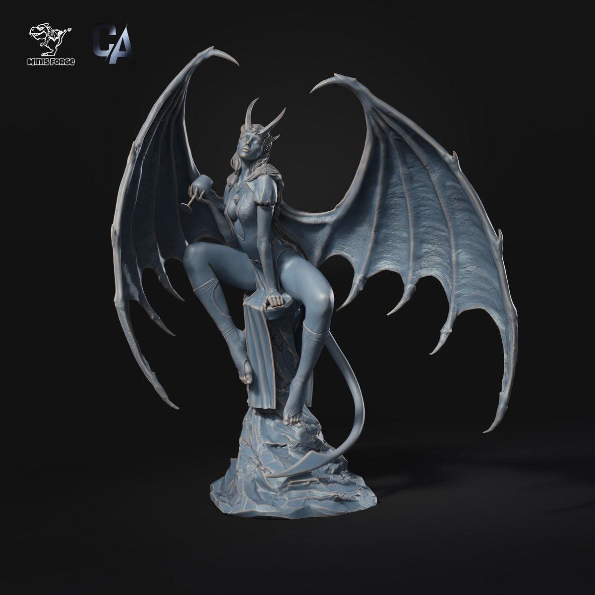Mizora NSFW 3D Printed Statue – Mature Baldur's Gate 3 Cambion Resin Collectible, Made to Order for Adult Collectors
