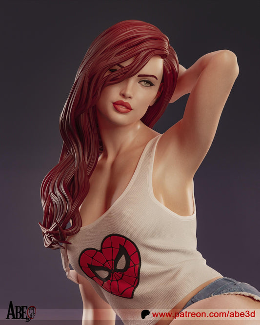 Spider-Man's Love: Mary Jane 3D Print Collectible Statue – Iconic Figure