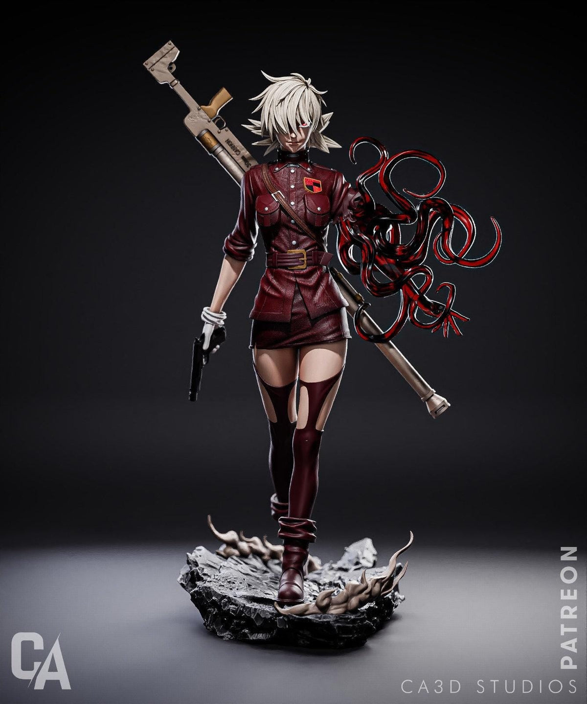 Seras Victoria NSFW 3D Printed Statue – Mature Hellsing Vampire Resin Collectible, Made to Order for Adult Collectors