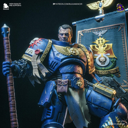 a close up of a figurine of a man with a sword
