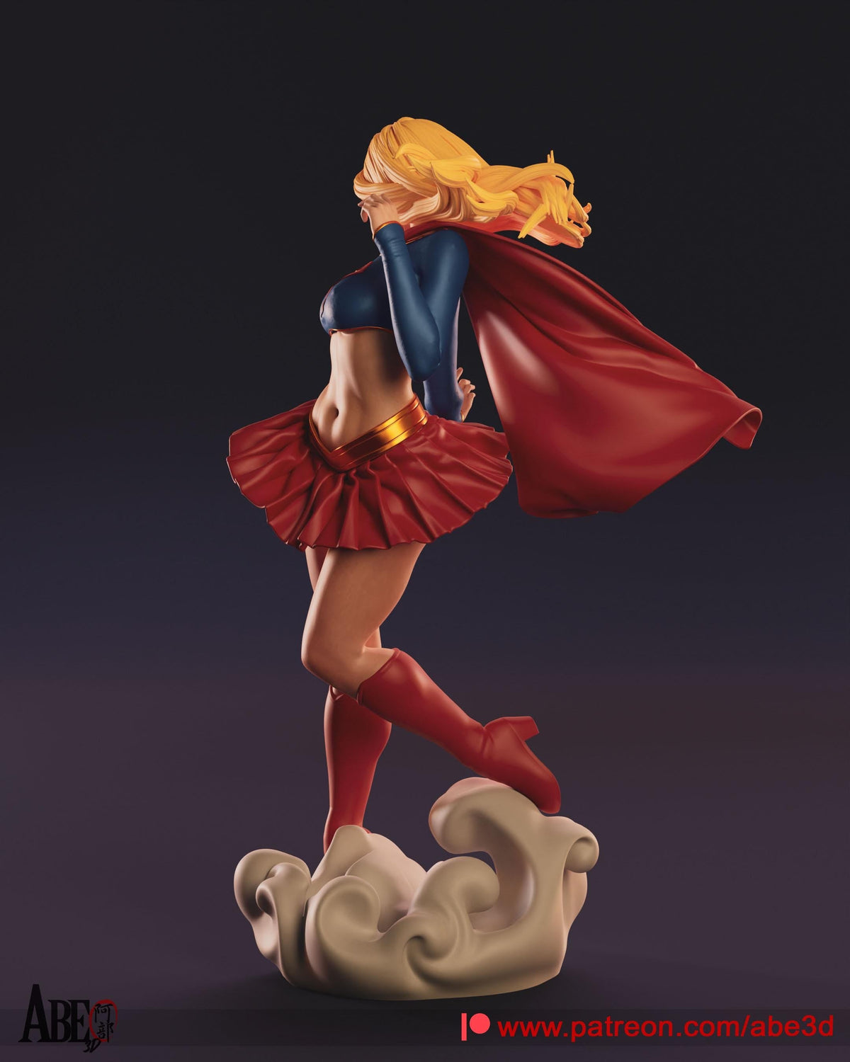 Supergirl NSFW 3D Printed Statue – Mature DC Superheroine Resin Collectible, Made to Order for Adult Collectors & Fans