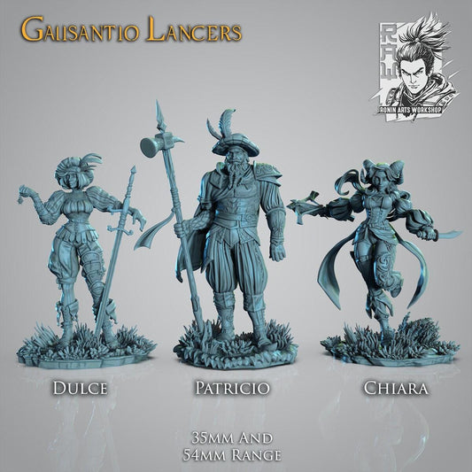 Lancers 3d printed statue Collectible Miniature figure gift idea nsfw pin up unpainted 35 mm scale