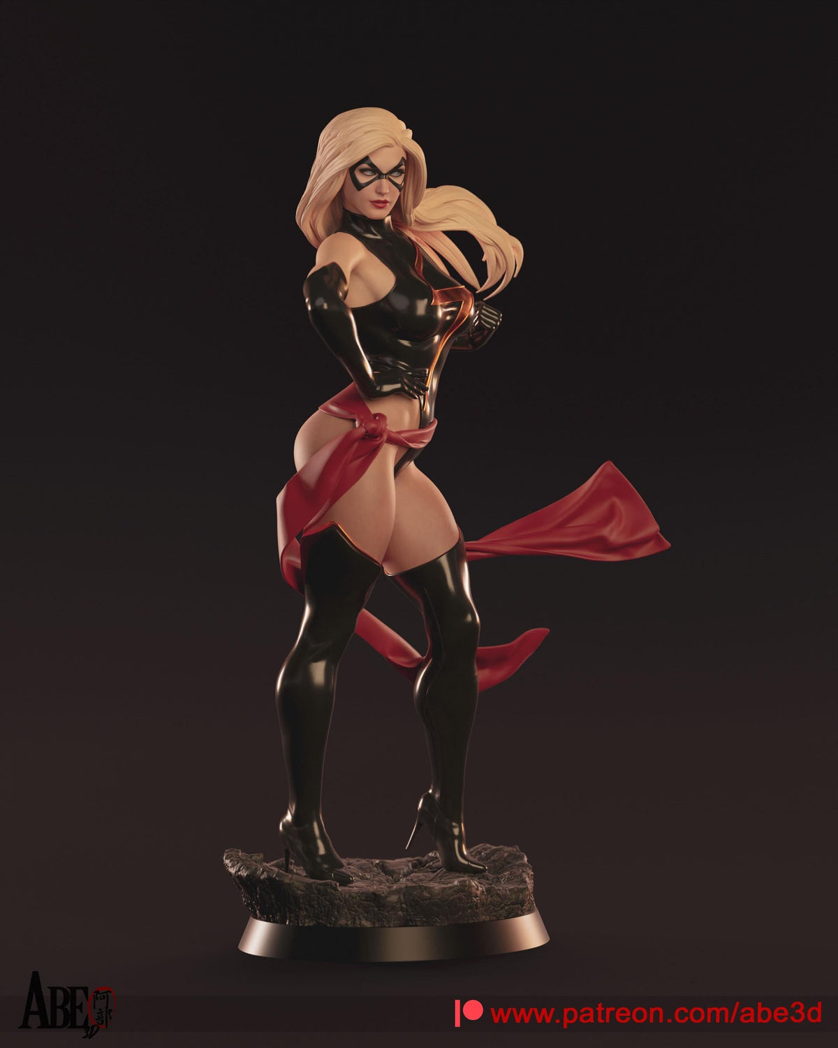 Captain Marvel NSFW 3D Printed Statue – Mature Cosmic Hero Resin Collectible, Made to Order for Adult Collectors & Fans
