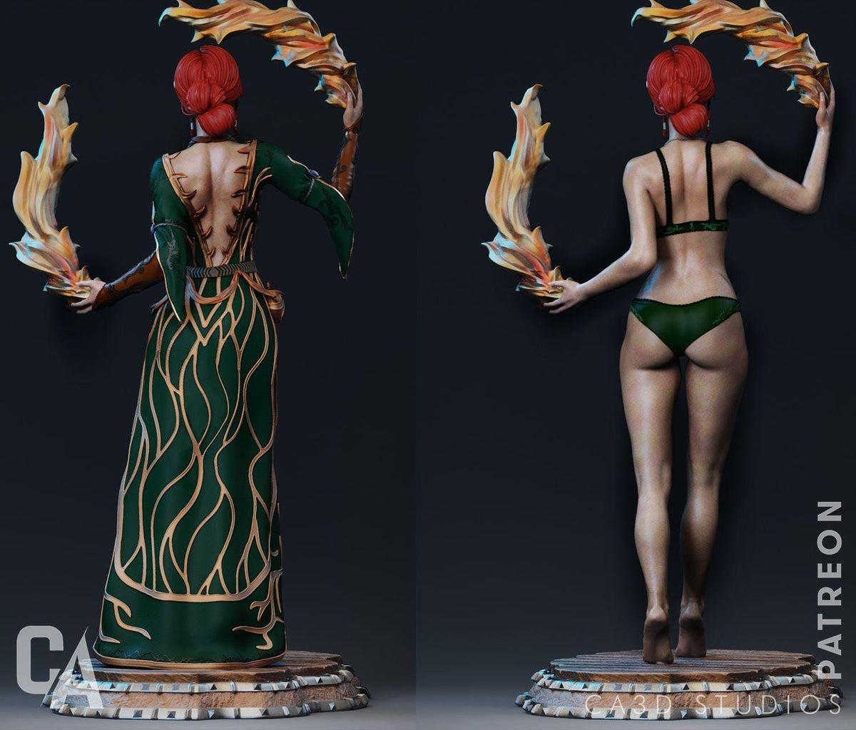 Triss Witcher NSFW 3D Printed Statue – Mature Dark Fantasy Resin Collectible, Made to Order for Adult Collectors & Fans