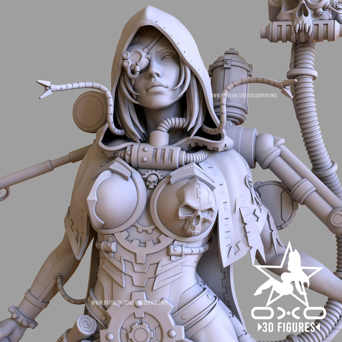 Adeptus Mechanicus NSFW 3D Printed Statue – Mature Tech-Priestess Resin Collectible, Made to Order for Adult Collectors