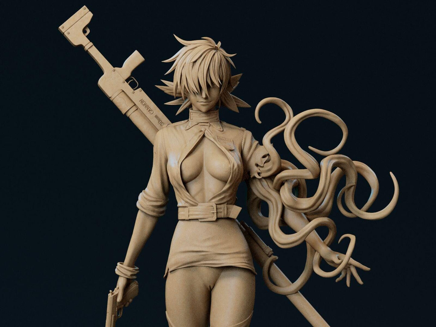 Seras Victoria Collectible 3D Print Statue: Exquisite NSFW Hellsing Figure for Adult Fans!