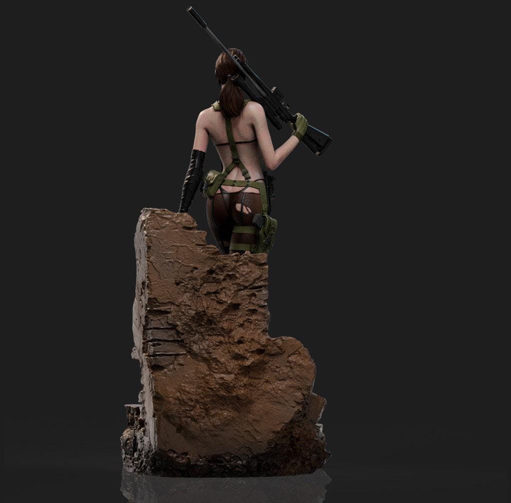 Quiet Metal Gear NSFW 3D Printed Statue – Mature Military Sci-Fi Resin Collectible, Made to Order for Adult Collectors