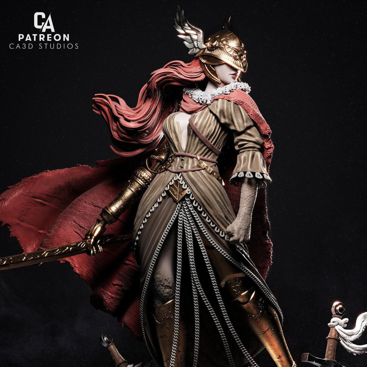 Malenia NSFW 3D Printed Statue – Mature Elden Ring Boss Resin Collectible, Made to Order for Adult Collectors & Fans