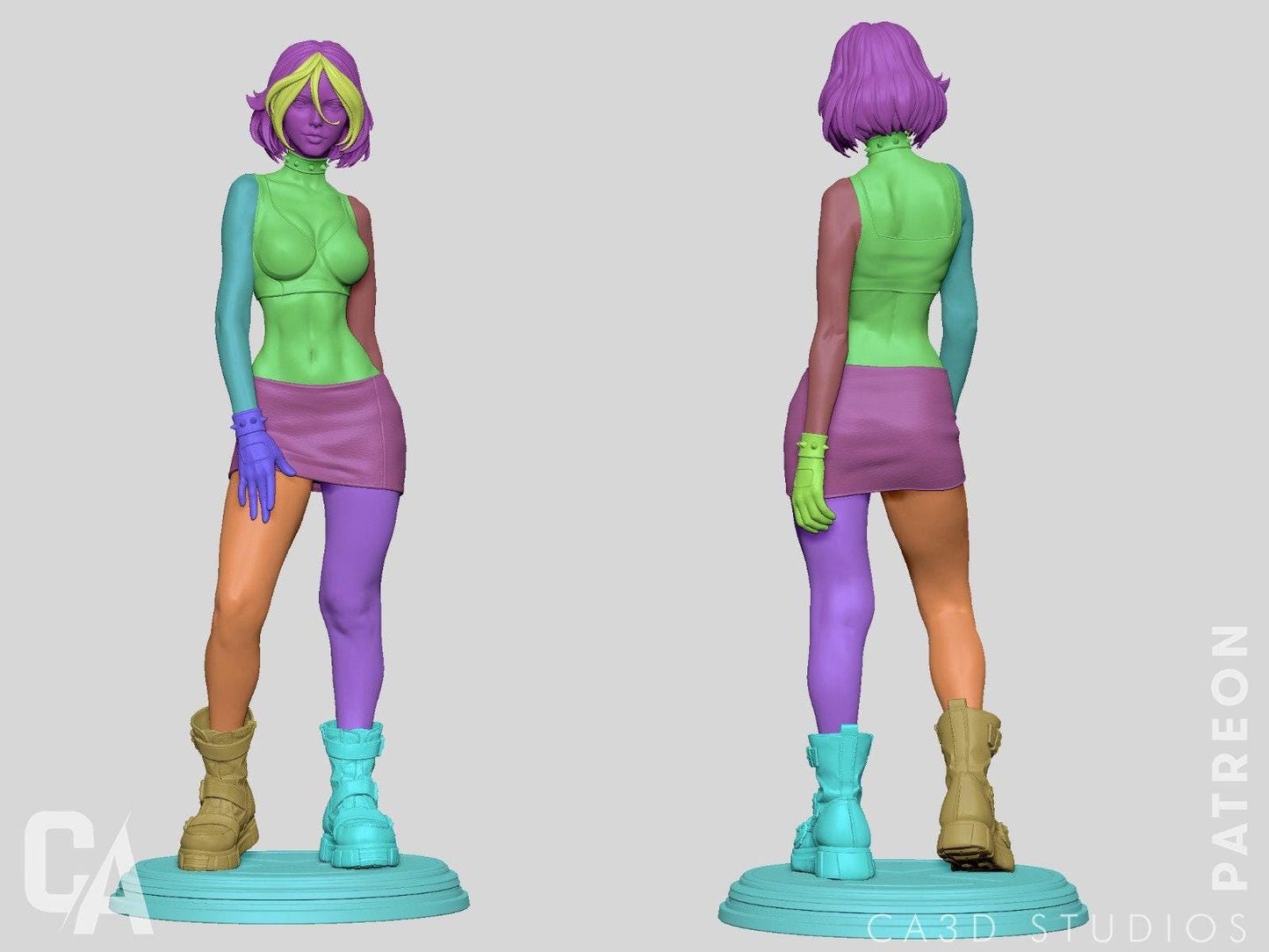 Rogue X-Men 3D Print Collectible Statue: Iconic Mutant Figure with Optional NSFW Variant!