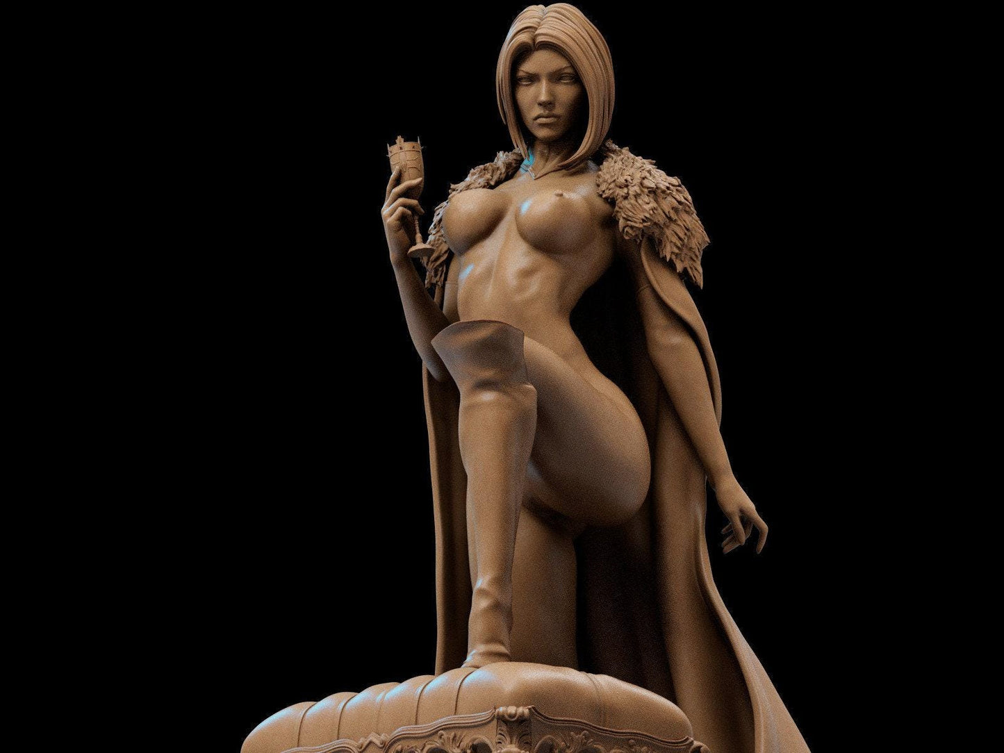 Emma Frost: Elegant 3D Printed Miniature Statue - NSFW X-Men Collectible