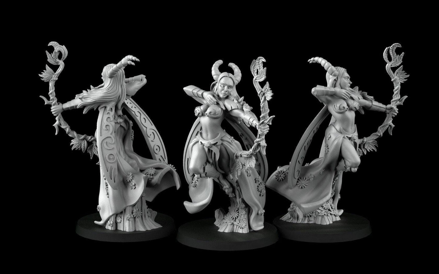 Driad 3D Print Collectible Resin Miniature dnd Pathfinder ttrpg wargames d20 rpg 28mm 32mm 35mm 54mm 75mm dungeons and dragons