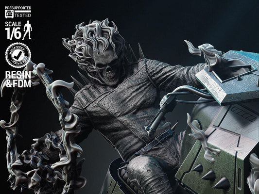 Ghost Rider Collectible Resin Statue – Painted & Unpainted 3D Printed Model Kits | Marvel
