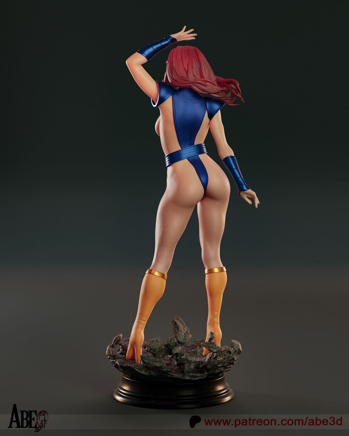 Jean Gray NSFW 3D Printed Statue – Mature Comic Resin Collectible, Made to Order for Adult Collectors and Hobbyists