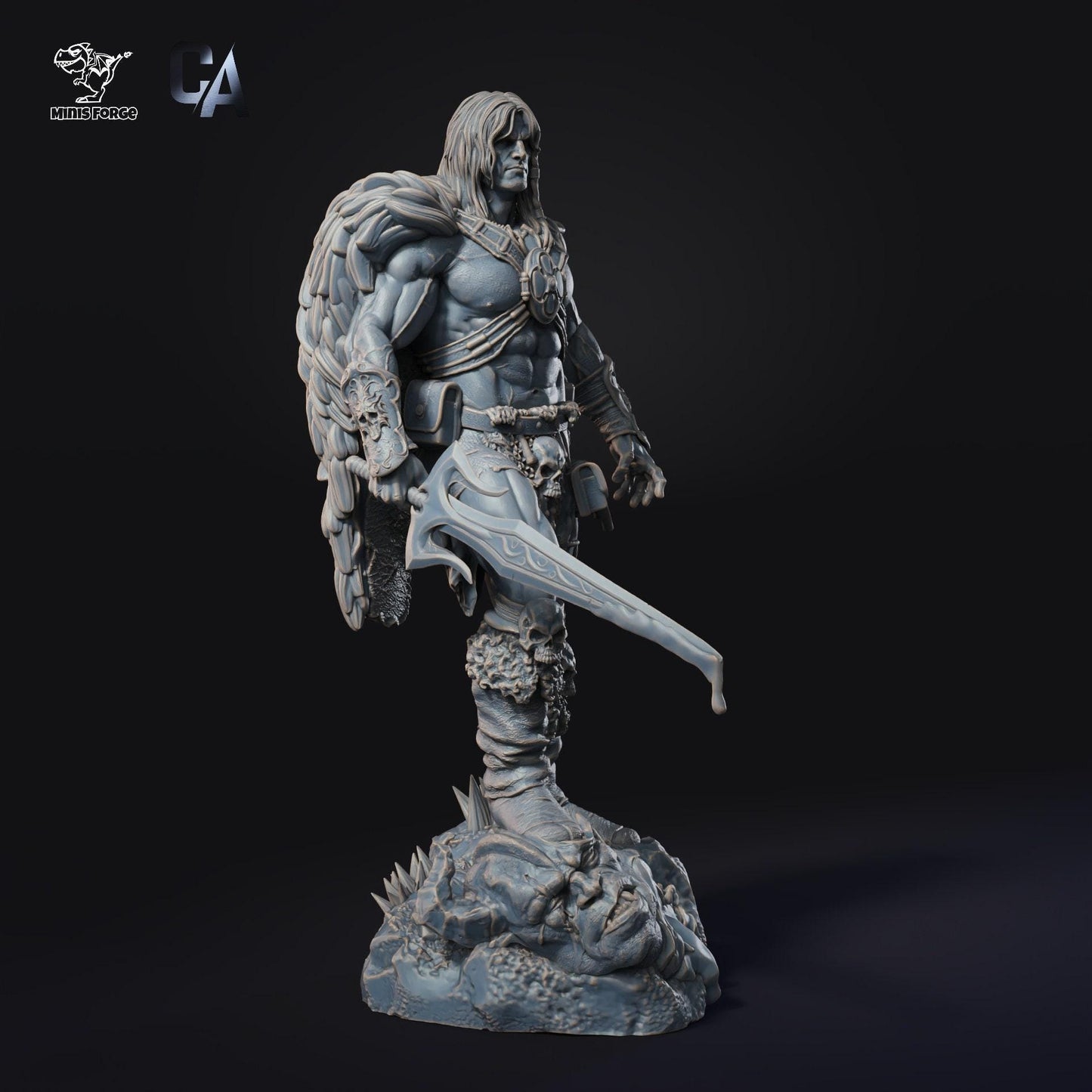 By the Power! He-Man Fanart 3D Printed Collectible Statue - Masters of the Universe Figure