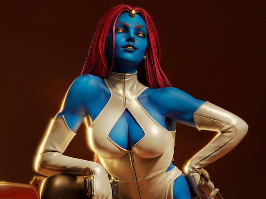 Mystique Marvel X-Men Collectible 3D Printed Resin Figure | Hand Painted or Unpainted Mutant Statue