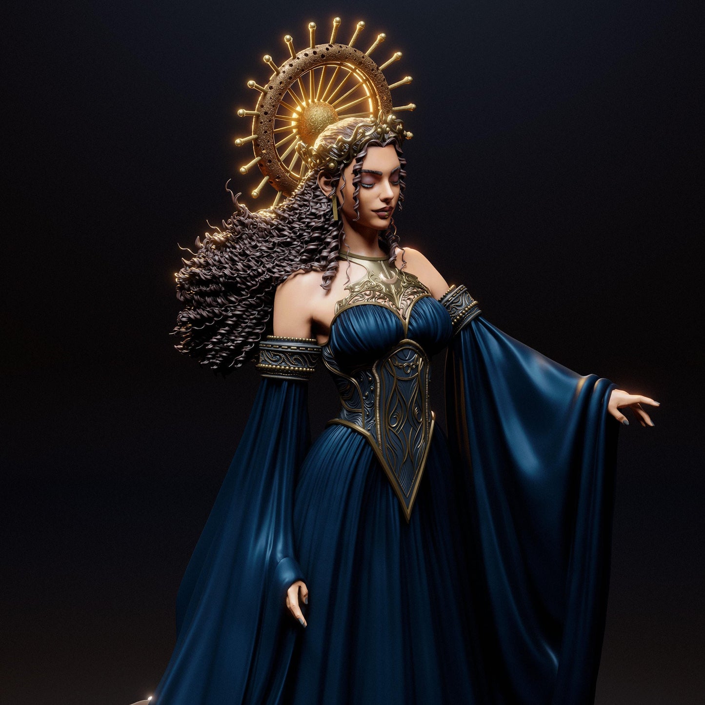 Goddess of Night: Nyx Collectible Statue – Hand-Painted 3D Resin Figure for Mythology Fans