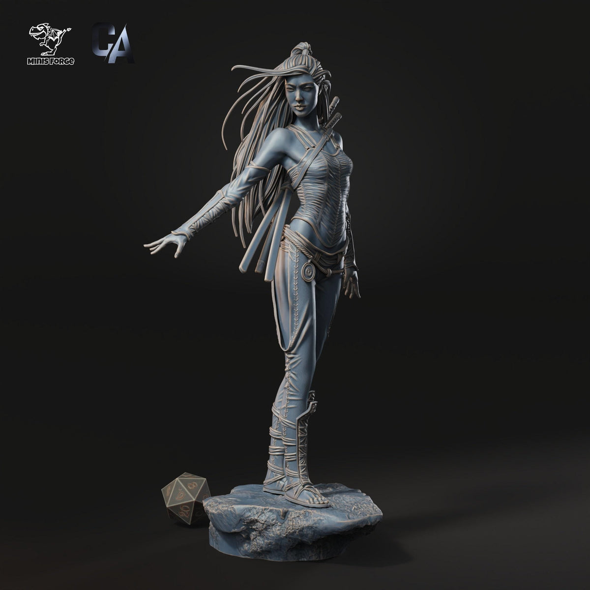 Asian Warrior NSFW 3D Printed Statue – Mature Historical Fantasy Resin Collectible, Made to Order for Adult Collectors