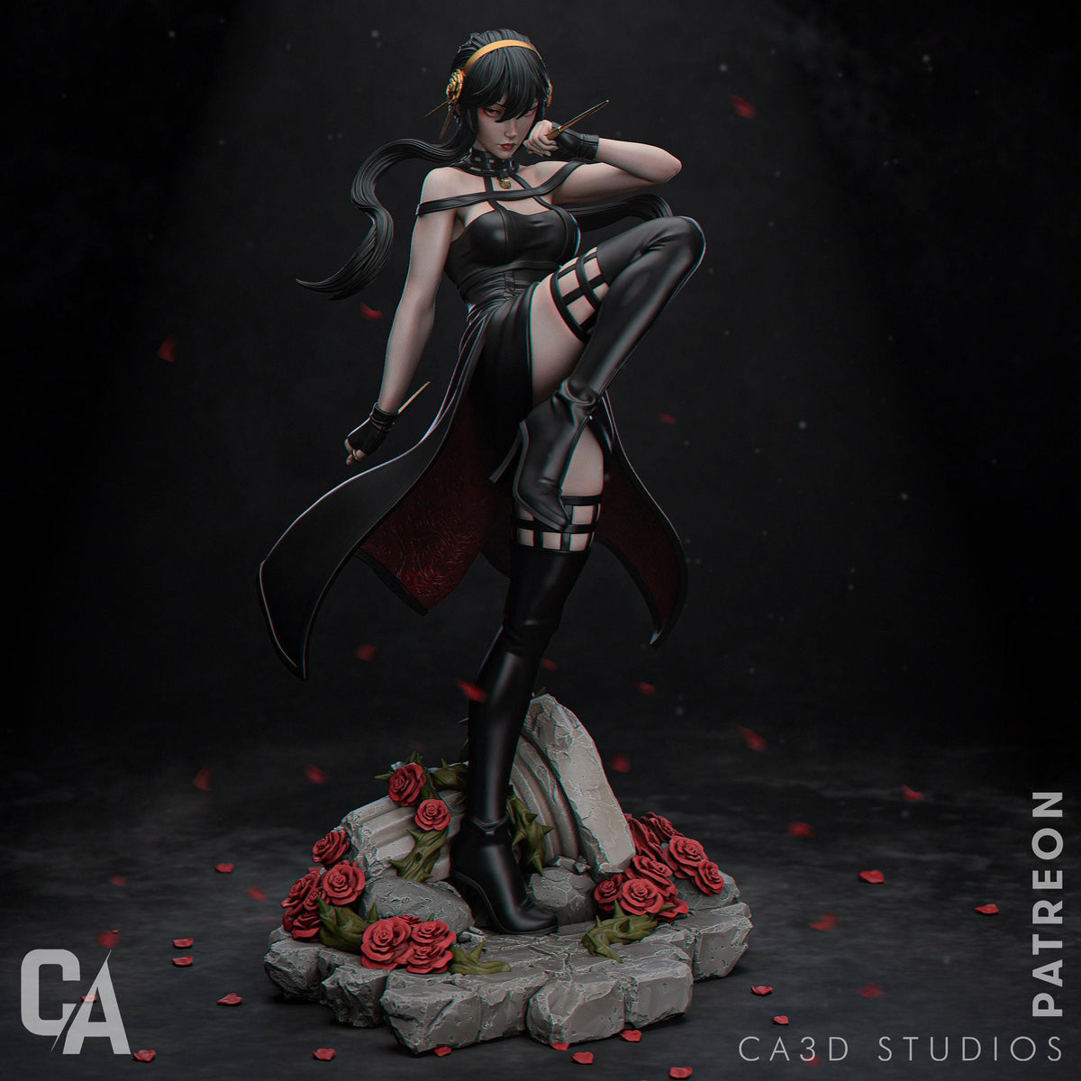 Yor Forger NSFW 3D Printed Statue – Mature Anime Assassin Resin Collectible, Made to Order for Adult Collectors & Fans