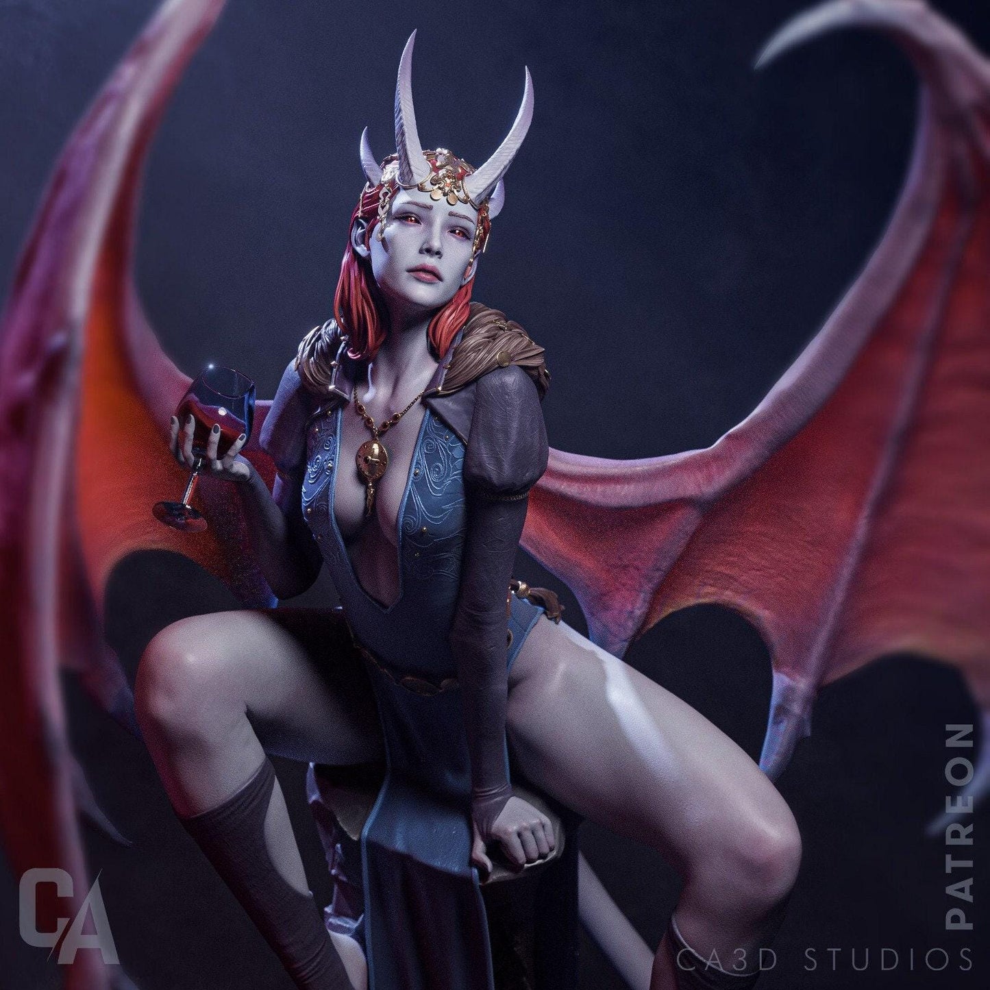 Mizora Collectible 3D Printed Figure: Baldur's Gate 3 Statue with NSFW Option | Hand-Painted Available