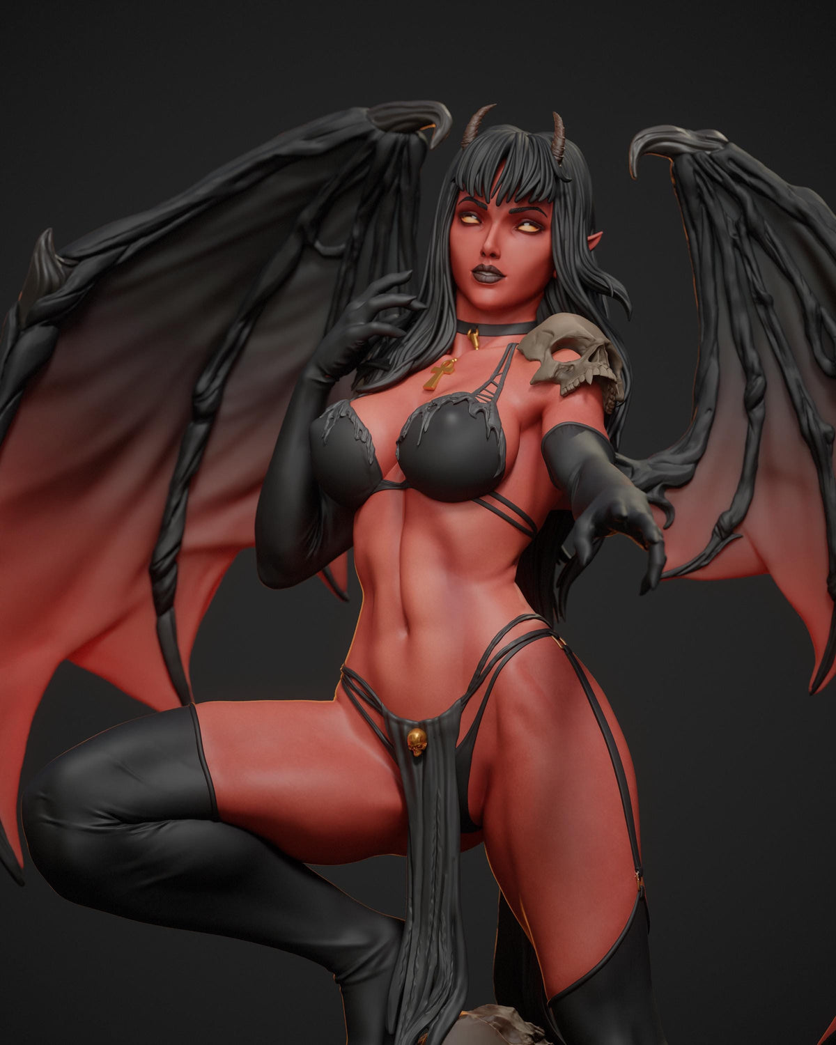 Purgatori NSFW 3D Printed Statue – Mature Vampire Queen Resin Collectible, Made to Order for Adult Collectors & Fans