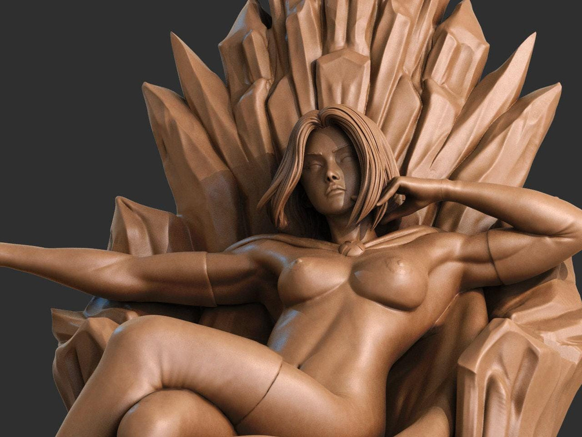 Emma Frost NSFW 3D Printed Statue – Mature Mutant Telepath Resin Collectible, Made to Order for Adult Collectors & Fans