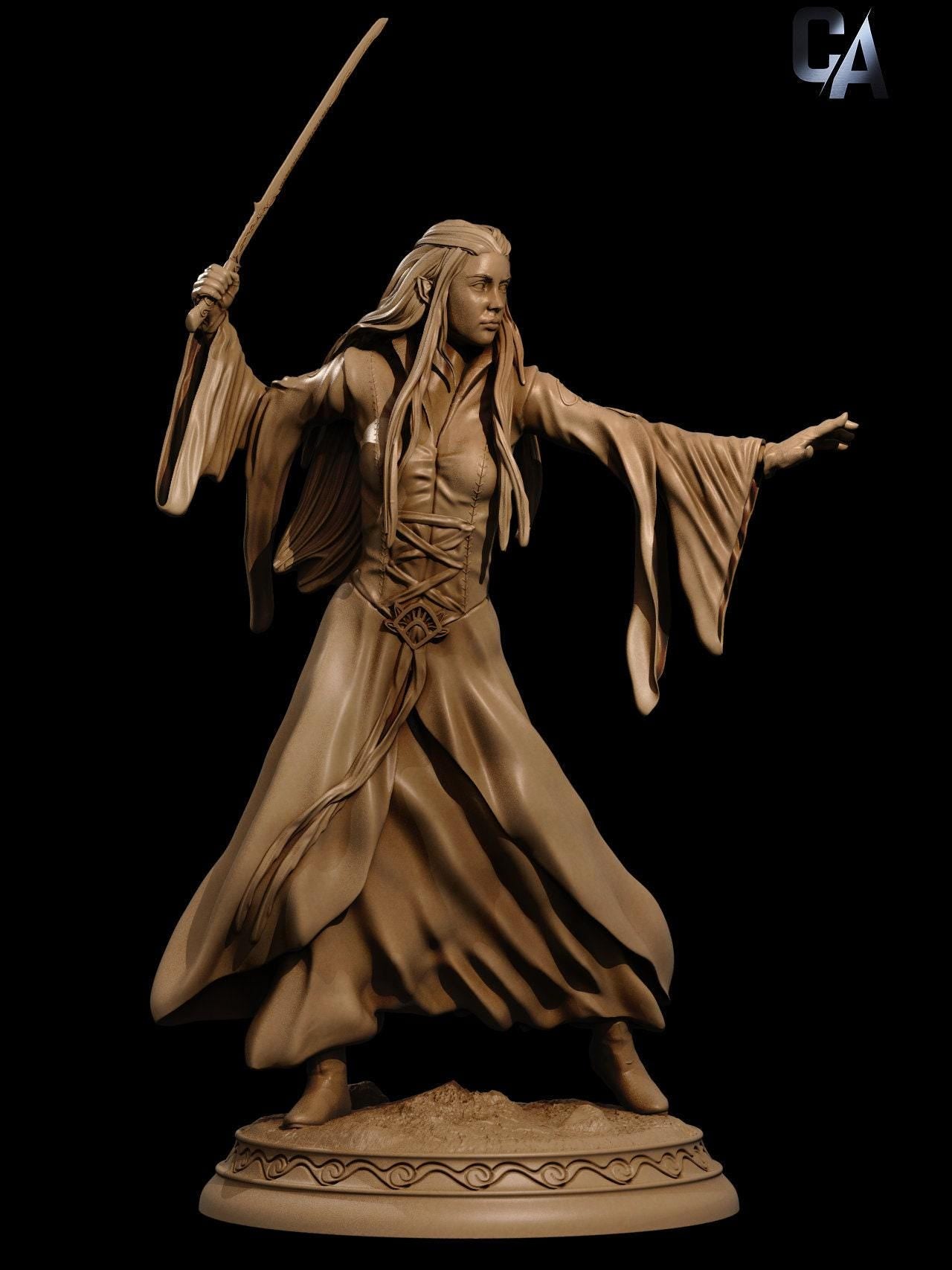 Arwen 3D Print Statue: Exquisite NSFW Lord of the Rings Collectible – Premium Elf Princess Figure
