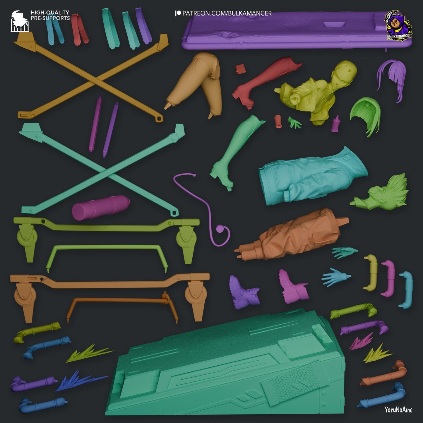 a bunch of different types of plastic objects