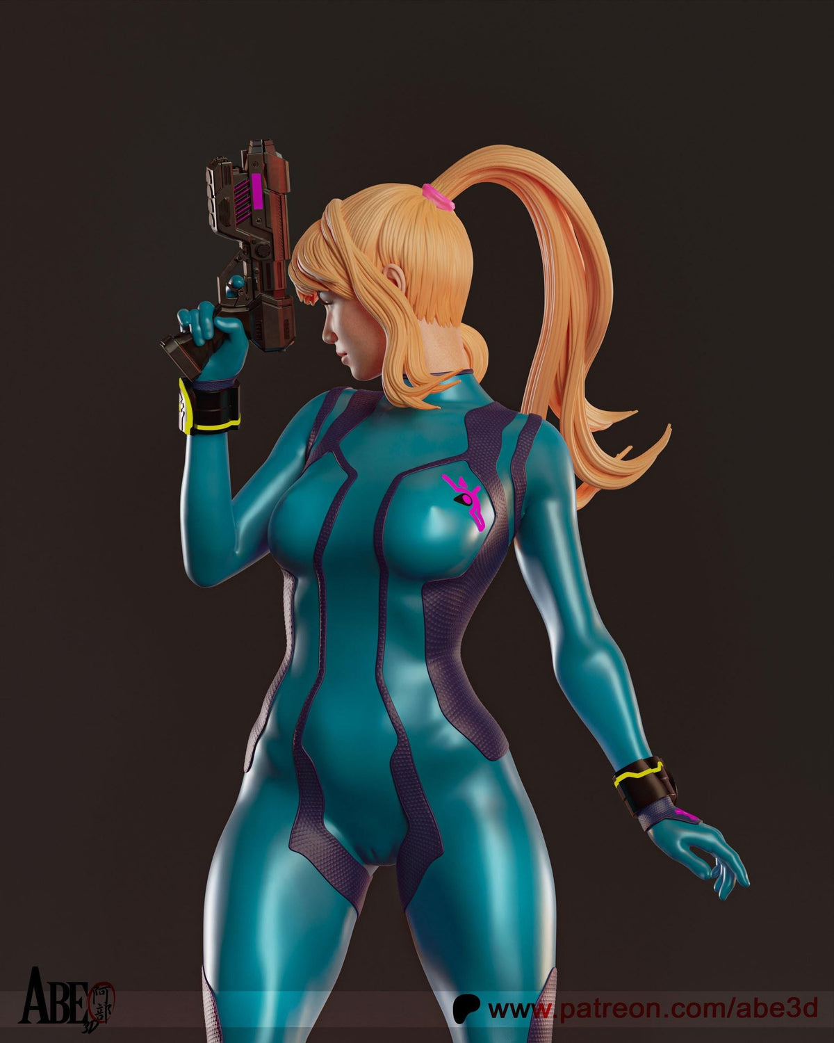 Samus NSFW 3D Printed Statue – Mature Metroid Bounty Hunter Resin Collectible, Made to Order for Adult Collectors & Fans