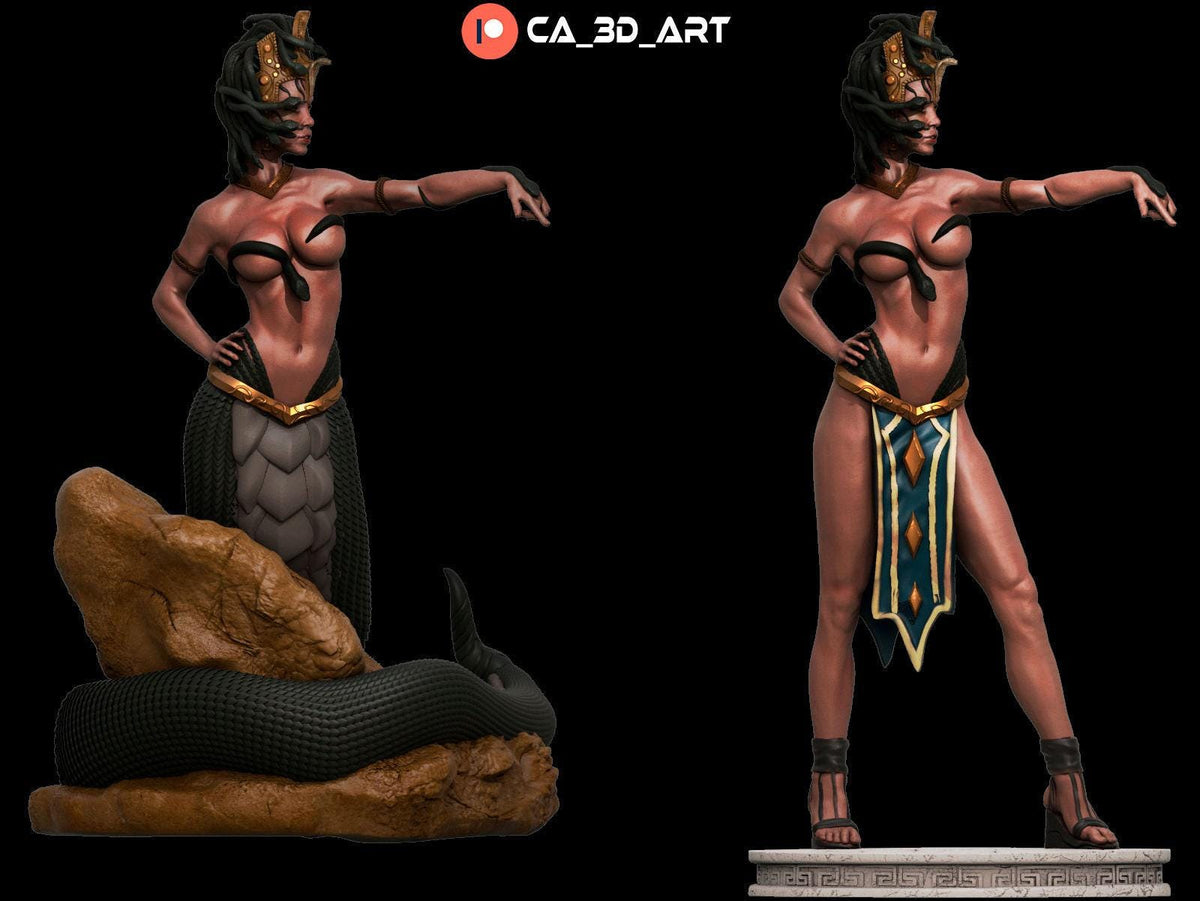 Medusa Gorgon NSFW 3D Printed Statue – Mature Greek Mythology Resin Collectible, Made to Order for Adult Collectors