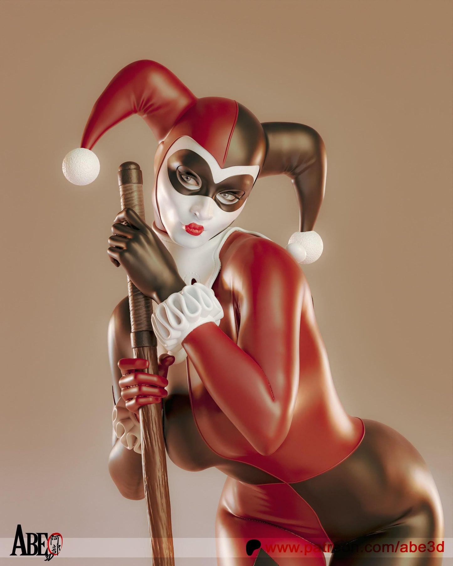 Harley Quinn 3D Printed Collectible Statue: Iconic Anti-Hero Figure