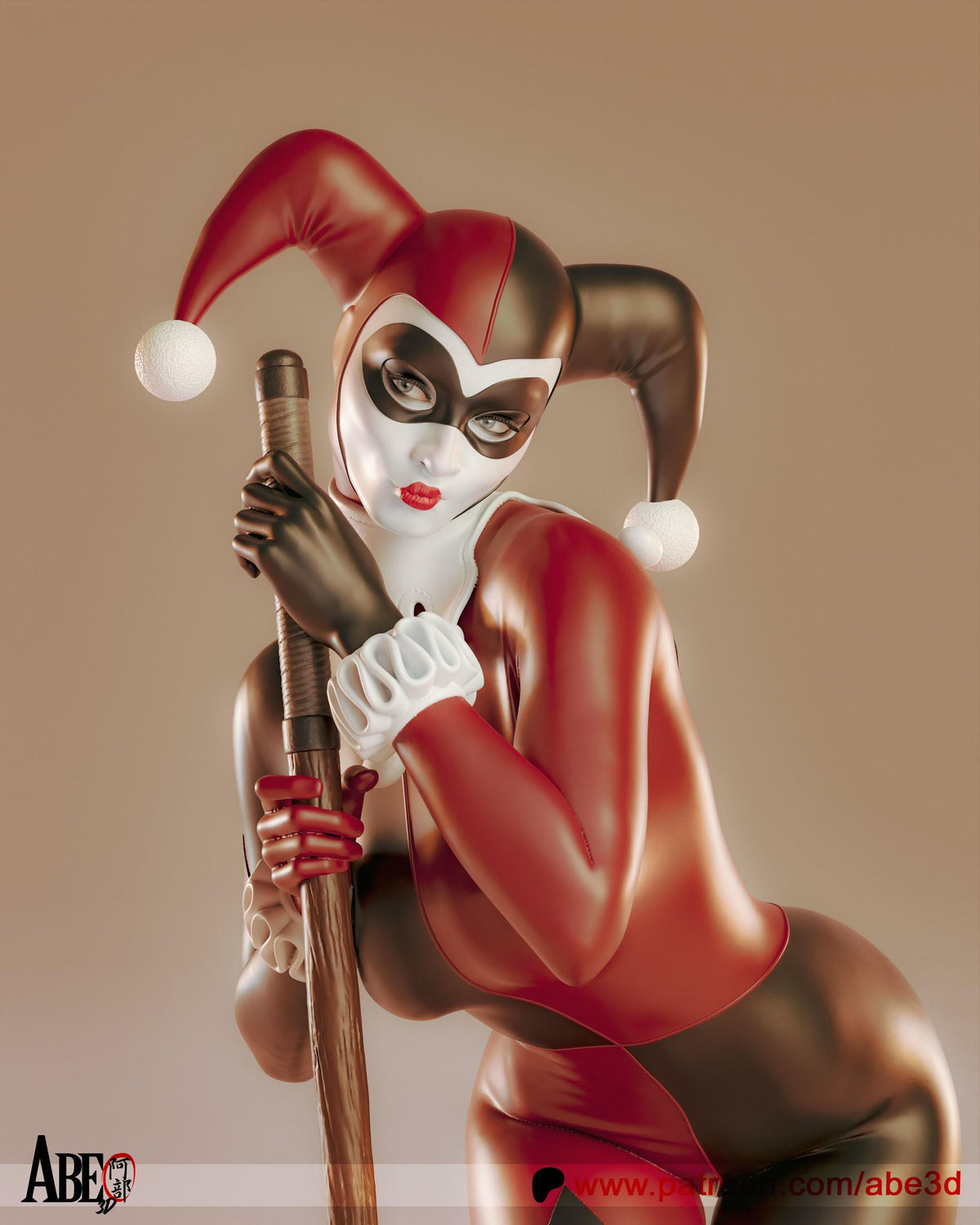 Harley Quinn NSFW 3D Printed Statue – Mature DC Anti-Hero Icon Resin Collectible, Made to Order for Adult Collectors