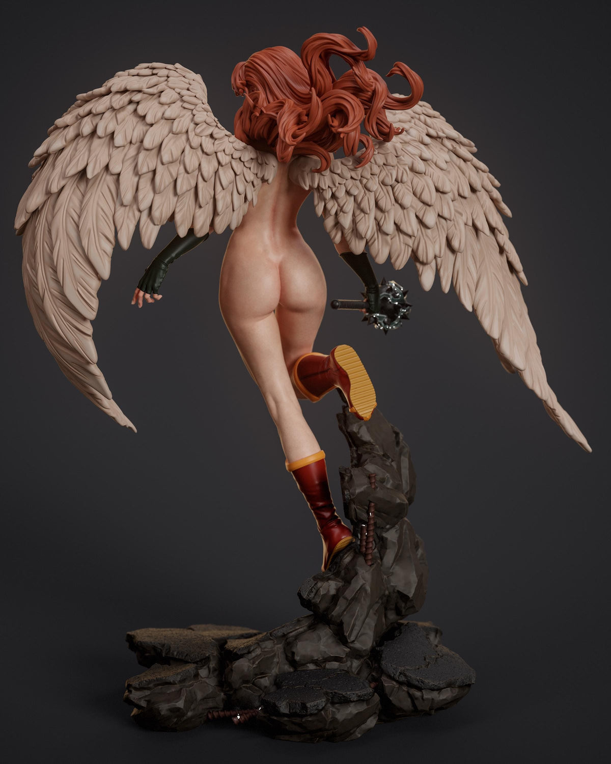 Hawkgirl NSFW 3D Printed Statue – Mature Winged Heroine Resin Collectible, Made to Order for Adult Collectors & Fans