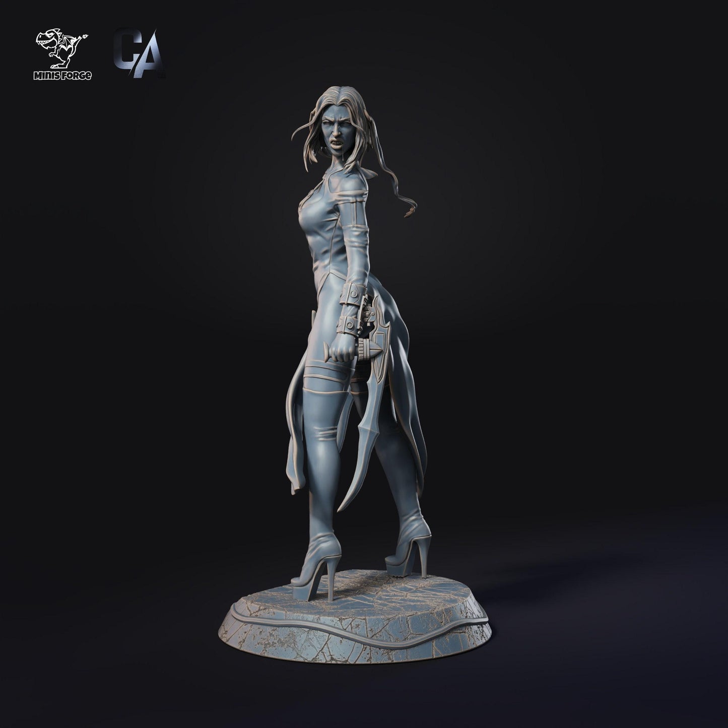 Blood Rayne Collectible Fanart Statue, 3D Printed Miniature, NSFW