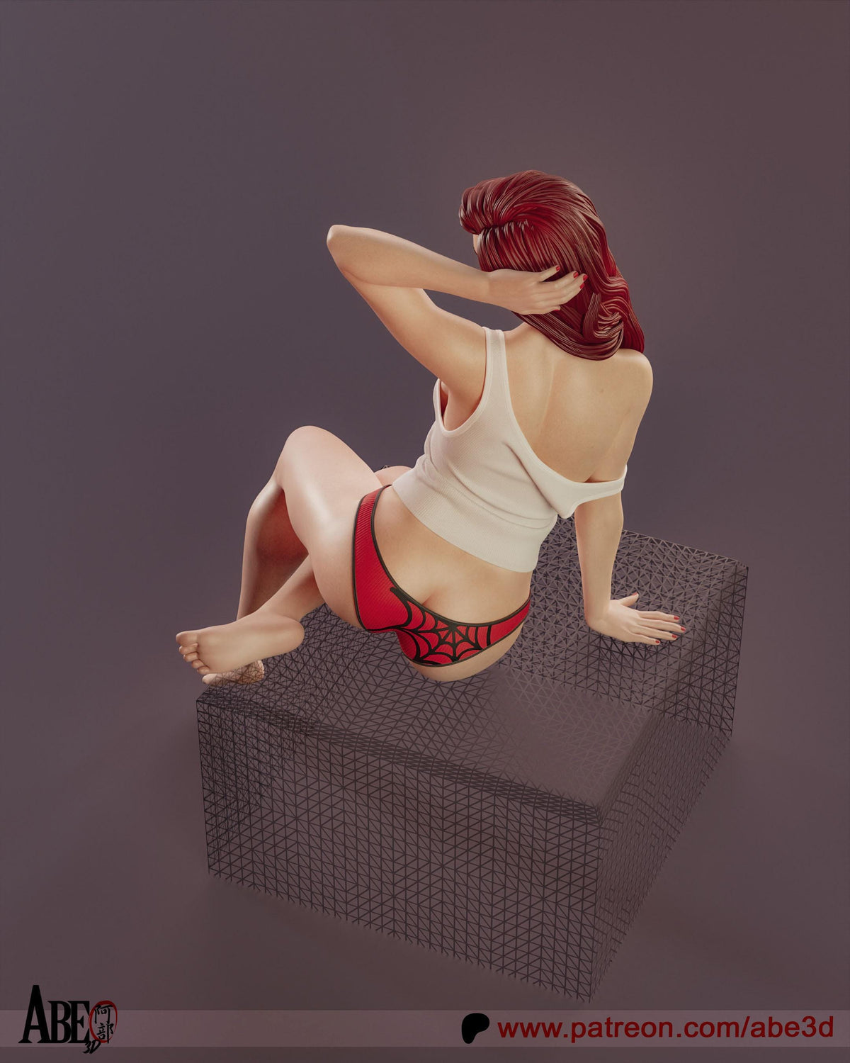 Mary Jane Marvel NSFW 3D Printed Statue – Mature Superhero Icon Resin Collectible, Made to Order for Adult Collectors