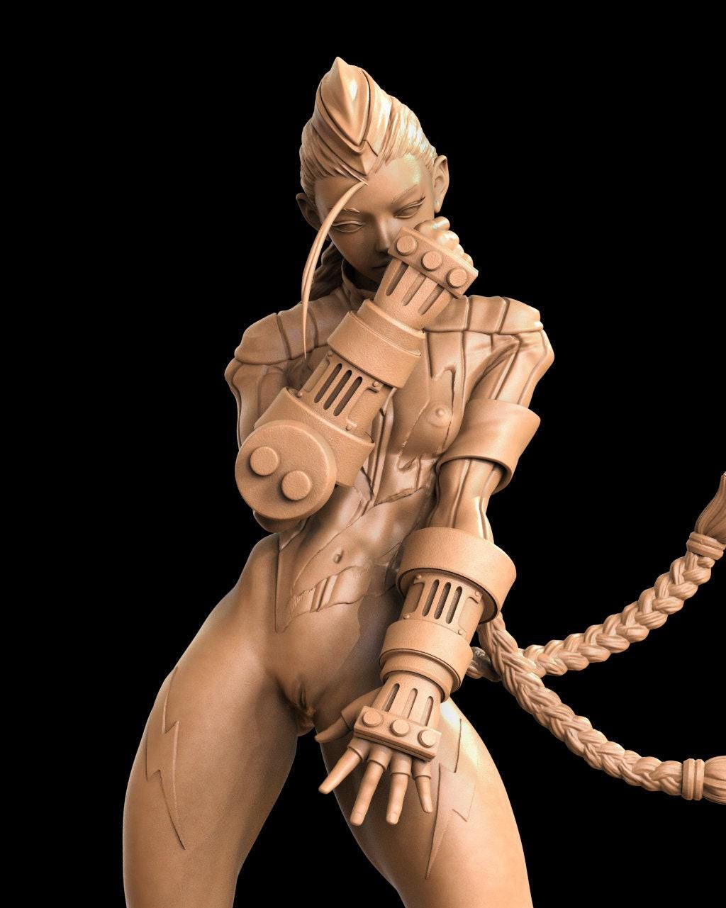 Cammy NSFW 3D Printed Statue – Mature Street Fighter Icon Resin Collectible, Made to Order for Adult Collectors & Fans
