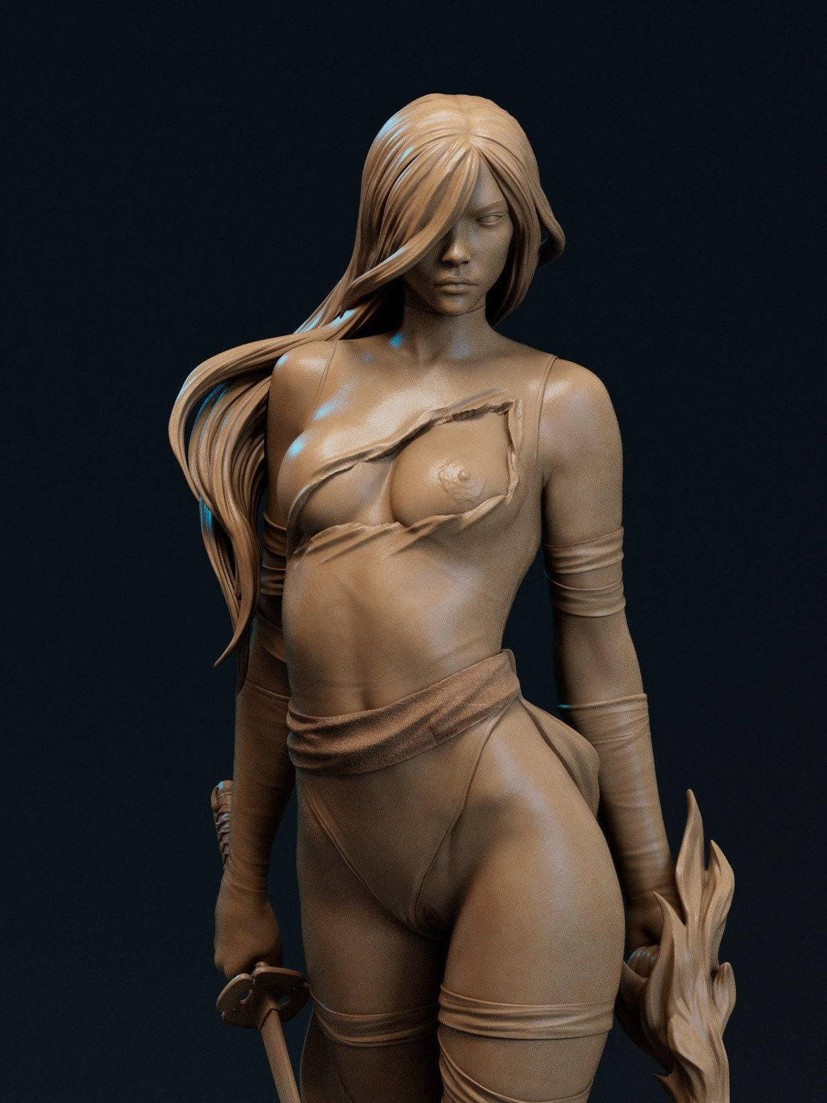 Psylocke Marvel NSFW 3D Printed Statue – Mature X-Men Fan Art Resin Collectible, Made to Order for Adult Collectors