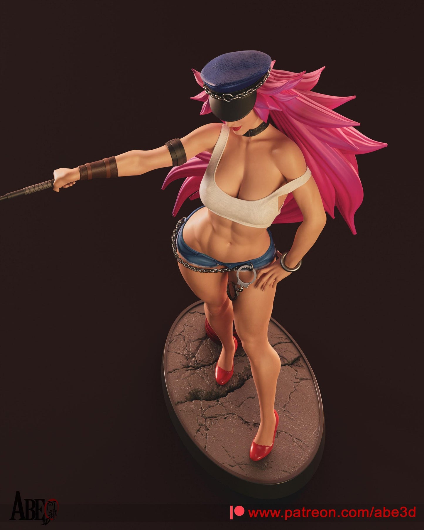 Poison Street Fighter: Dynamic 3D Printed Statue - NSFW Gaming Collectible