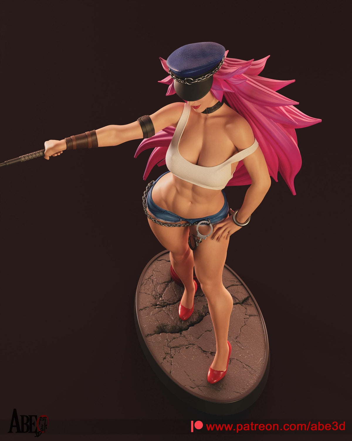 Poison Street Fighter NSFW 3D Printed Statue – Mature Gaming Art Resin Collectible, Made to Order for Adult Collectors