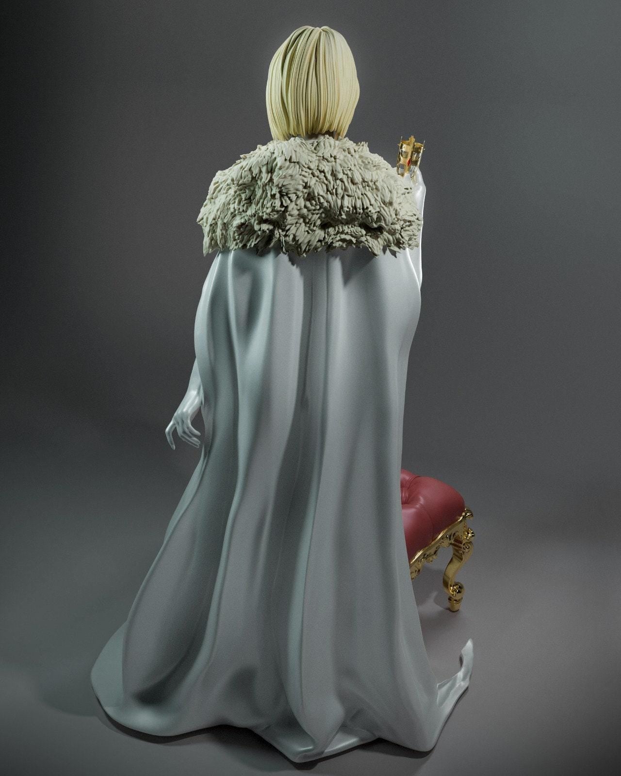 Emma Frost: Elegant 3D Printed Miniature Statue - NSFW X-Men Collectible